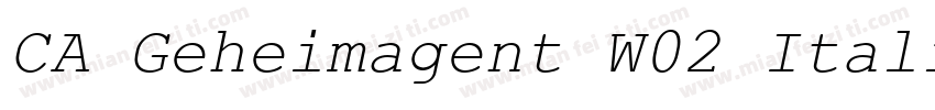 CA Geheimagent W02 Italic字体转换